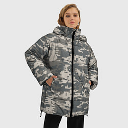 Куртка зимняя женская Цифровой камуфляж, цвет: 3D-черный — фото 2