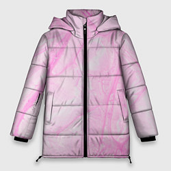 Женская зимняя куртка Розовые разводы краска зефир