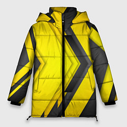 Куртка зимняя женская СПОРТИВНАЯ ГЕОМЕТРИЯ, цвет: 3D-черный