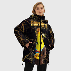 Куртка зимняя женская Peely Fortnite, цвет: 3D-светло-серый — фото 2