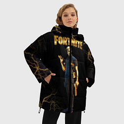 Куртка зимняя женская Gold Midas Fortnite 2, цвет: 3D-черный — фото 2