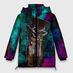 Куртка зимняя женская Сказочный Котик, цвет: 3D-светло-серый