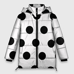 Куртка зимняя женская Горошeк, цвет: 3D-черный