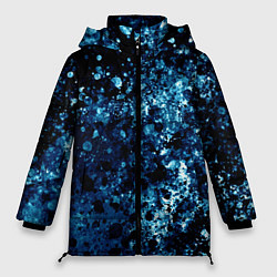 Куртка зимняя женская Абстракция жидкость, цвет: 3D-черный