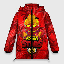 Куртка зимняя женская BRAWL STARS EVIL GENE ДЖИН, цвет: 3D-красный