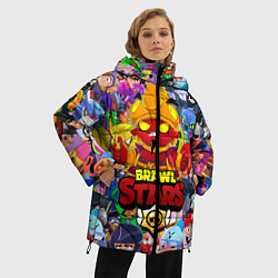 Куртка зимняя женская BRAWL STARS EVIL GENE ДЖИН, цвет: 3D-красный — фото 2