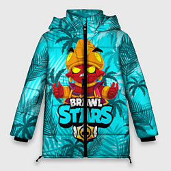 Куртка зимняя женская BRAWL STARS EVIL GENE ДЖИН, цвет: 3D-черный
