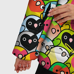 Куртка зимняя женская Папуги, цвет: 3D-черный — фото 2
