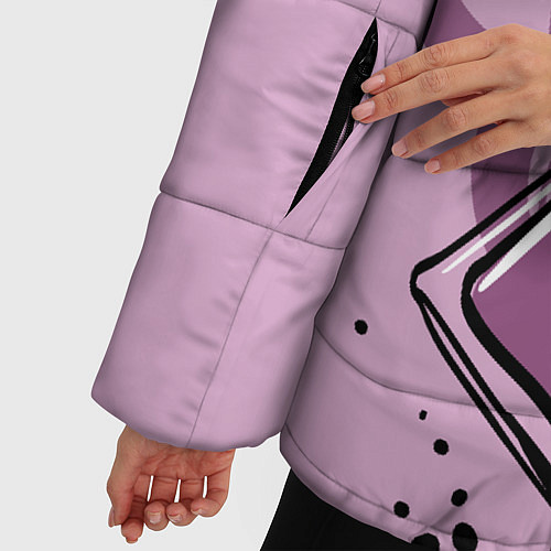Женская зимняя куртка Лак для ногтей / 3D-Светло-серый – фото 5