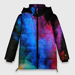 Куртка зимняя женская КРАСКИ, цвет: 3D-черный