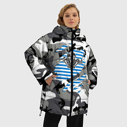Куртка зимняя женская Рваный камуфляж ВДВ, цвет: 3D-черный — фото 2
