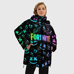 Куртка зимняя женская FORTNITE MARSHMELLO, цвет: 3D-черный — фото 2