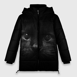 Куртка зимняя женская Чёрный кот, цвет: 3D-черный