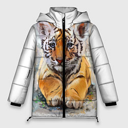 Куртка зимняя женская Tiger Art, цвет: 3D-черный