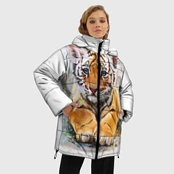 Куртка зимняя женская Tiger Art, цвет: 3D-светло-серый — фото 2