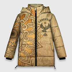 Куртка зимняя женская Дагестан в золоте, цвет: 3D-красный