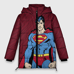 Куртка зимняя женская I am your Superman, цвет: 3D-красный