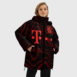 Куртка зимняя женская FC Bayern Munchen 2021, цвет: 3D-черный — фото 2