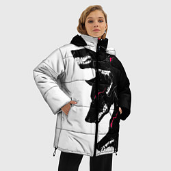 Куртка зимняя женская Волки, цвет: 3D-черный — фото 2