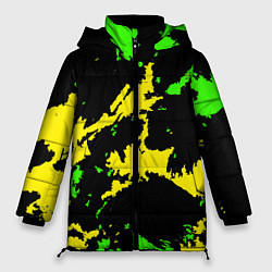 Куртка зимняя женская Желто-зеленый, цвет: 3D-светло-серый