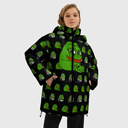 Куртка зимняя женская Frog Pepe, цвет: 3D-черный — фото 2