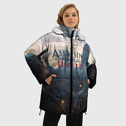 Куртка зимняя женская Assassin’s Creed Unity, цвет: 3D-черный — фото 2