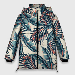 Куртка зимняя женская Тихие тропики, цвет: 3D-черный