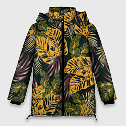 Куртка зимняя женская Тропический лес, цвет: 3D-светло-серый