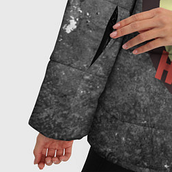 Куртка зимняя женская Плакат СССР Не Болтай!, цвет: 3D-черный — фото 2