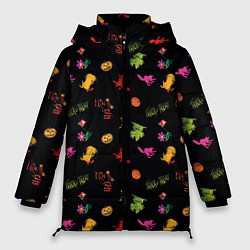 Куртка зимняя женская Looney tunes Паттерн, цвет: 3D-красный