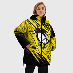 Куртка зимняя женская Pittsburgh Penguins Sport, цвет: 3D-светло-серый — фото 2