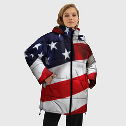 Куртка зимняя женская США USA, цвет: 3D-черный — фото 2