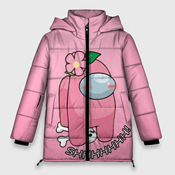 Куртка зимняя женская Among Us SHHHHHHH!, цвет: 3D-черный