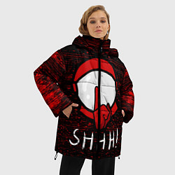 Куртка зимняя женская AMONG US - SHHH!, цвет: 3D-черный — фото 2