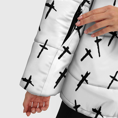 Женская зимняя куртка GHOSTEMANE / 3D-Светло-серый – фото 5