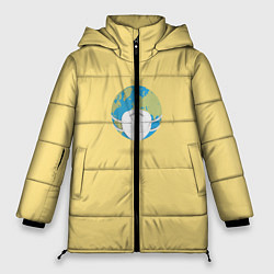 Куртка зимняя женская Земля в маске, цвет: 3D-черный