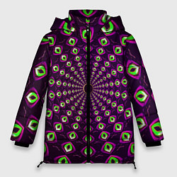 Куртка зимняя женская Fractal-$$$, цвет: 3D-черный