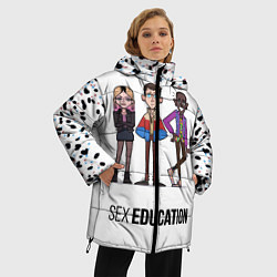 Куртка зимняя женская Половое воспитание, цвет: 3D-черный — фото 2