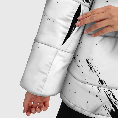 Женская зимняя куртка ЧЁРНЫЙ КЛЕВЕР BLACK CLOVER / 3D-Светло-серый – фото 5