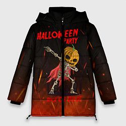 Куртка зимняя женская Halloween Party, цвет: 3D-черный