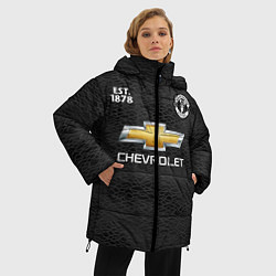 Куртка зимняя женская MANCHESTER UNITED 2021 - AWAY, цвет: 3D-черный — фото 2