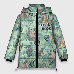 Куртка зимняя женская Jungle Book pattern, цвет: 3D-черный