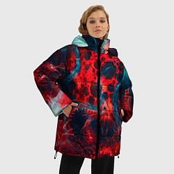 Куртка зимняя женская Гигантский космический монстр, цвет: 3D-светло-серый — фото 2