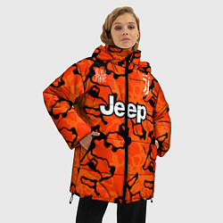 Куртка зимняя женская JUVENTUS резервная 2021, цвет: 3D-черный — фото 2