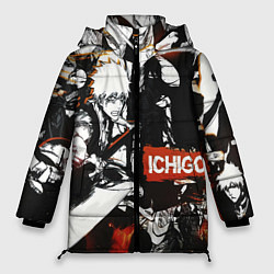 Куртка зимняя женская Bleach Блич Ичиго Курасаки, цвет: 3D-черный
