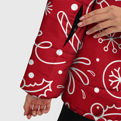 Куртка зимняя женская Новогоднее настроение, цвет: 3D-красный — фото 2