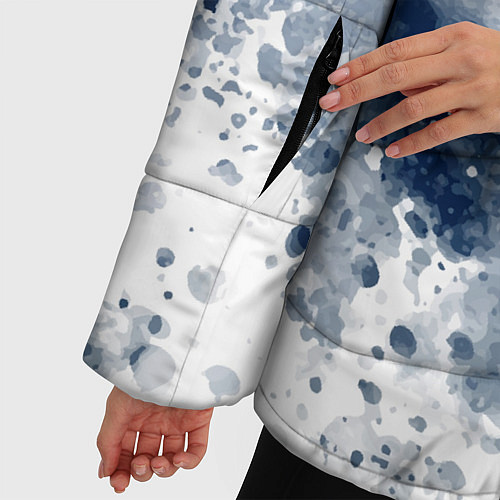 Женская зимняя куртка Чернильные капли / 3D-Светло-серый – фото 5