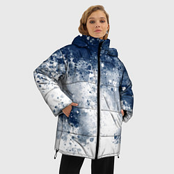 Куртка зимняя женская Чернильные капли, цвет: 3D-светло-серый — фото 2