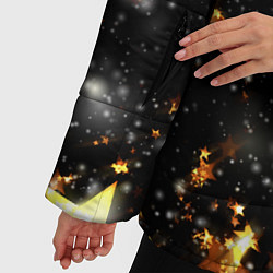 Куртка зимняя женская Звезды боке, цвет: 3D-черный — фото 2