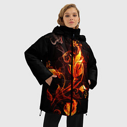 Куртка зимняя женская Огненный цветок, цвет: 3D-черный — фото 2